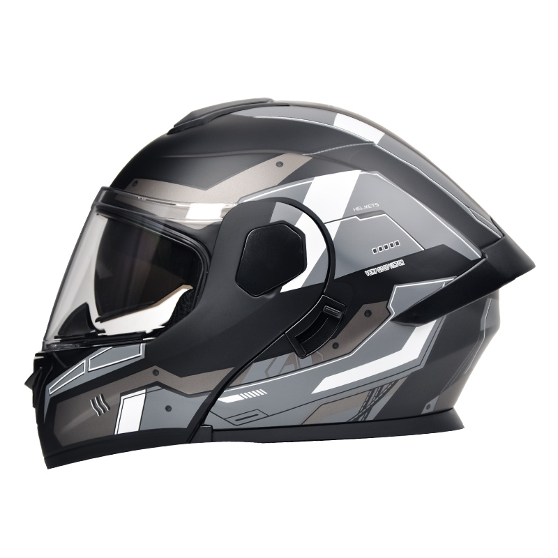 NB800 DOT Standard Flip Up Motorsykkelhjelm Doble Visors Motocrosshjelm