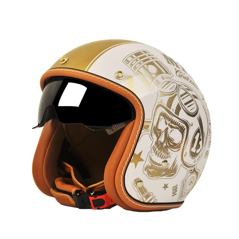 MT901 DOT-sertifisert Retro Open Face motorsykkelhjelm motocrosshjelm
