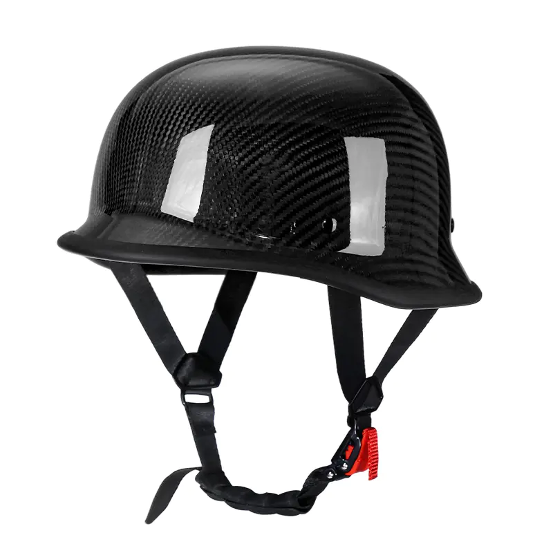 M35 Carbon Fiber Retro Motorsykkelhjelm Motocross Half Face Hjelm